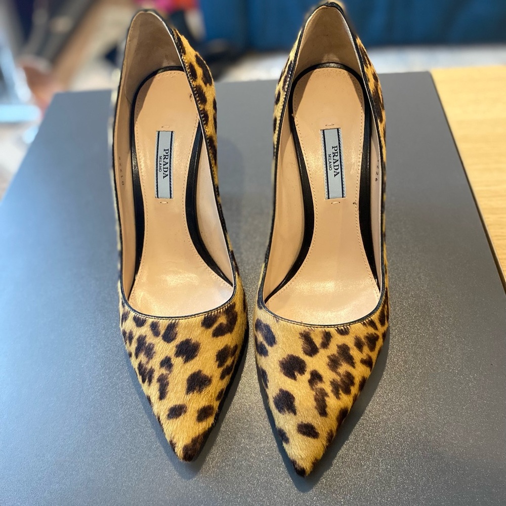 Prada Leopard Print Heels